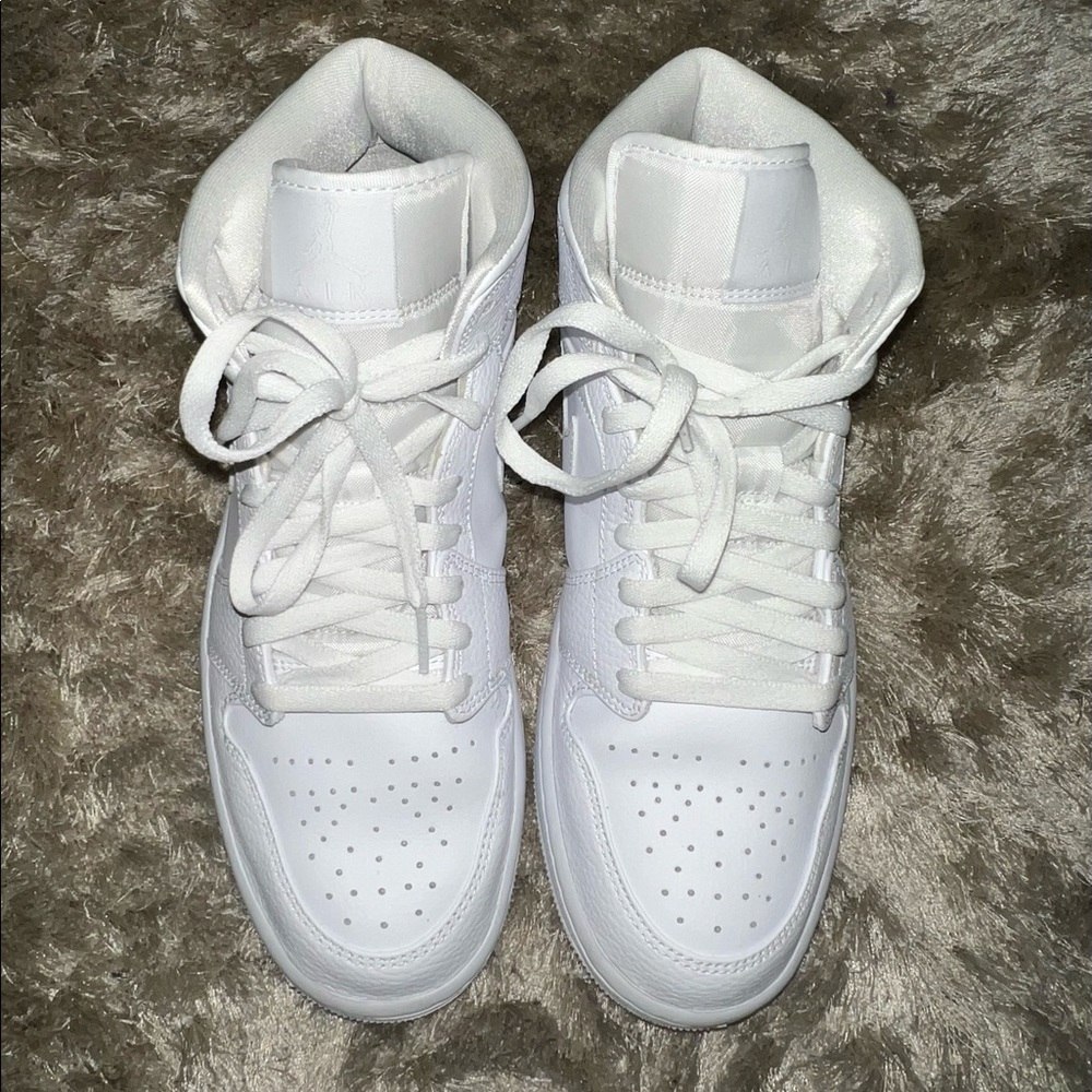 Jordan 1 Mid White Mens Size 9.5